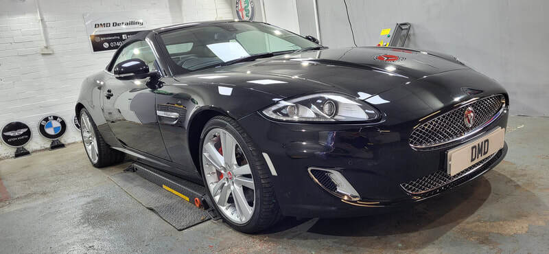 Jaguar XK after single stage machine polish and 2 year ceramic coating by DMD Car Detailing in Paisley near Glasgow
