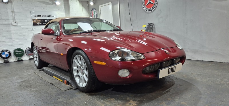 Jaguar XKR with swirl marks and gloss restored after paint correction 2 year ceramic coating