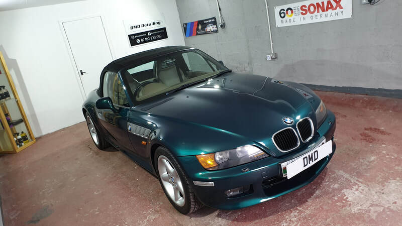 BMW Z3 Convertible after paint correction in Paisley at DMD Car Detailing