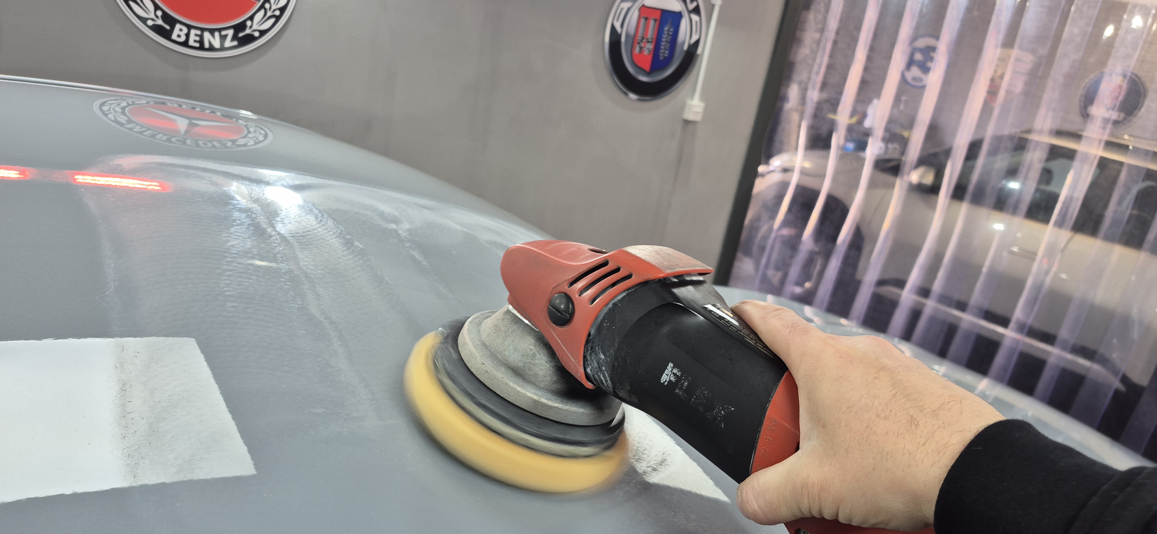 BMW X4 undergoing a single stage machine polish in Paisley at DMD Car Detailing near Glasgow