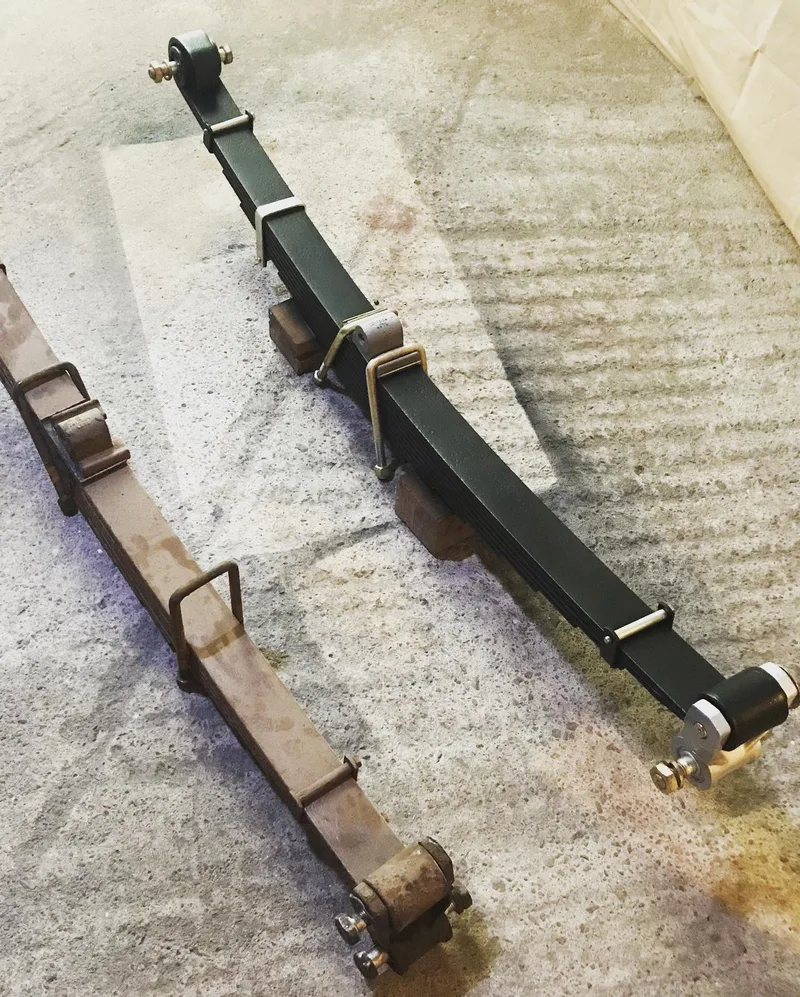 2 sets of truck leaf springs, one restored and one not restored