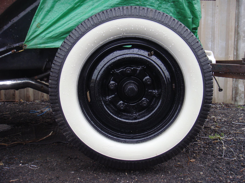 White wall tyres on a 1941 Ford truck