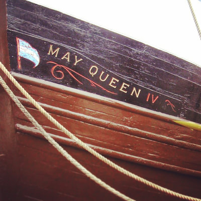 Former fishing trawler Albacore N303 turned houseboat The May Queen in Torpoint