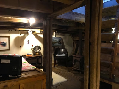 Below decks in a houseboat