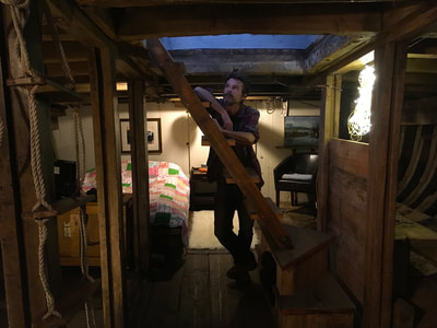 Below decks in a houseboat