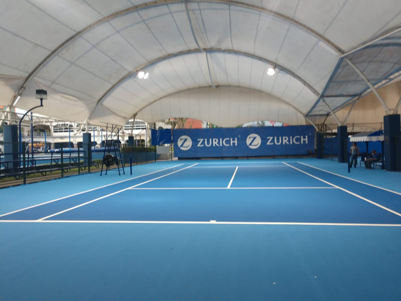 Cancha de Tenis superficie Dura Techada Pisando Fuerte